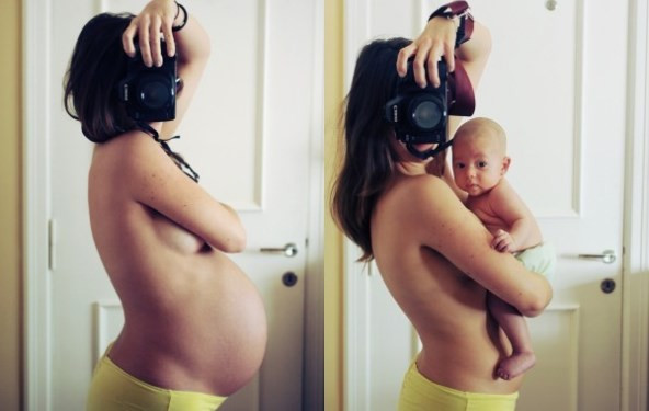 FOTO: Trudnica i beba - prije i poslije