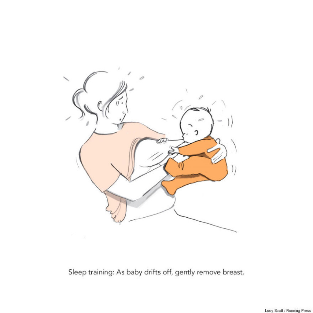 Trening spavanja: Nežno izvadite bradavicu iz bebinih usta.