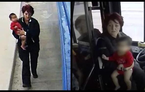 Жена - возач на автобус спаси напуштено дете!