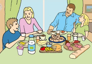 Zbrana družina in ekološka živila